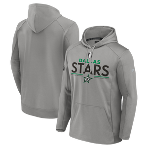 DALLAS STARS FANATICS 2024 AP FLEECE PULLOVER HOODY - front and back view