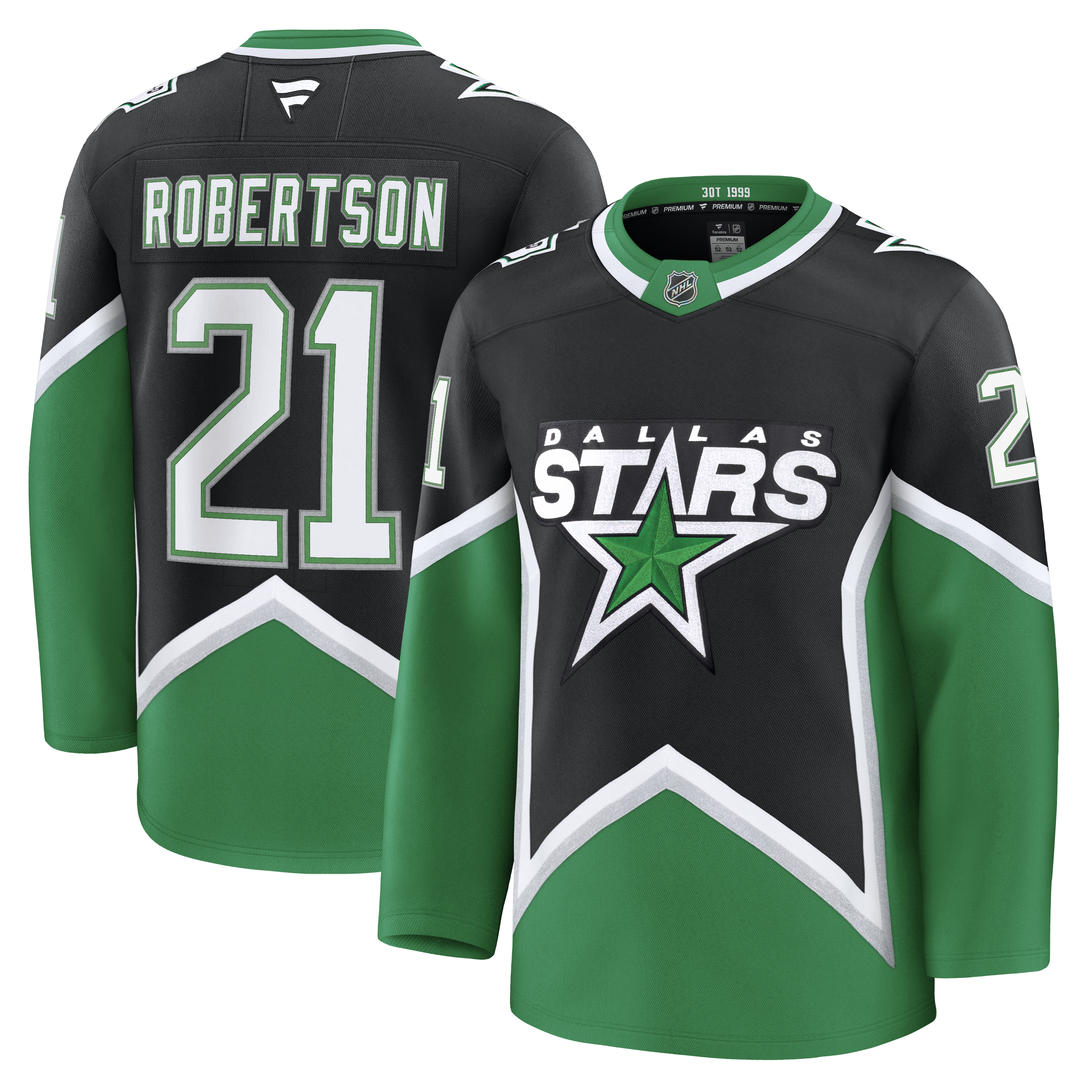 DALLAS STARS FANATICS PREMIUM JASON ROBERTSON '99 3RD JERSEY