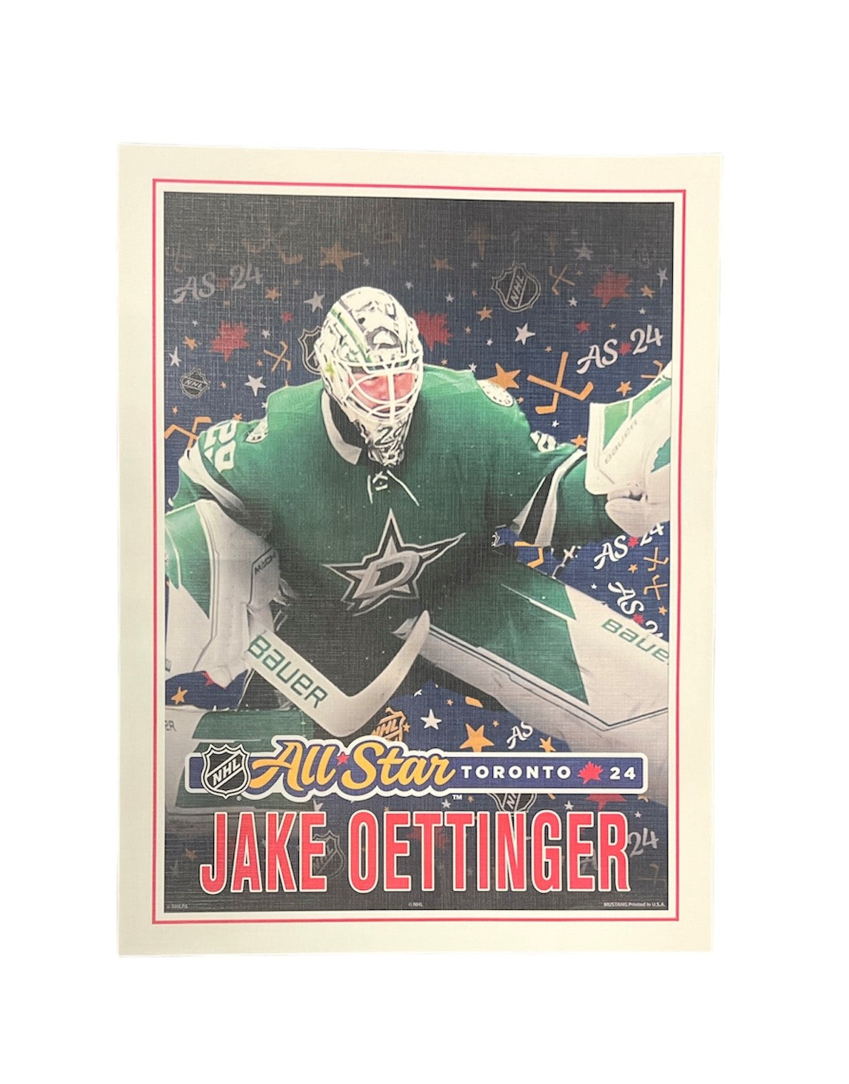DALLAS STARS MUSTANG JAKE OETTINGER ALL-STAR 12x16 PRINT - FRONT VIEW