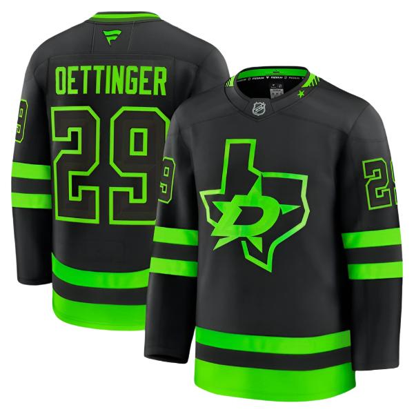 DALLAS STARS FANATICS PREMIUM JAKE OETTINGER 3RD JERSEY