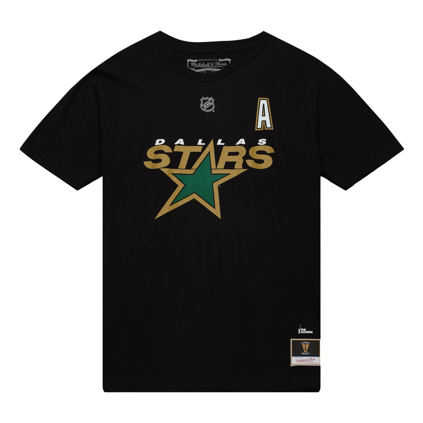DALLAS STARS MITCHELL & NESS MIKE MODANO NAME & NUMBER TEE -FRONT VIEW 