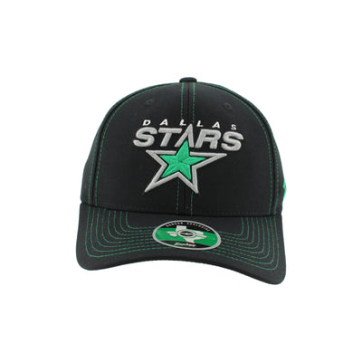 Black cap with Dallas Stars 3rd logo on a white background