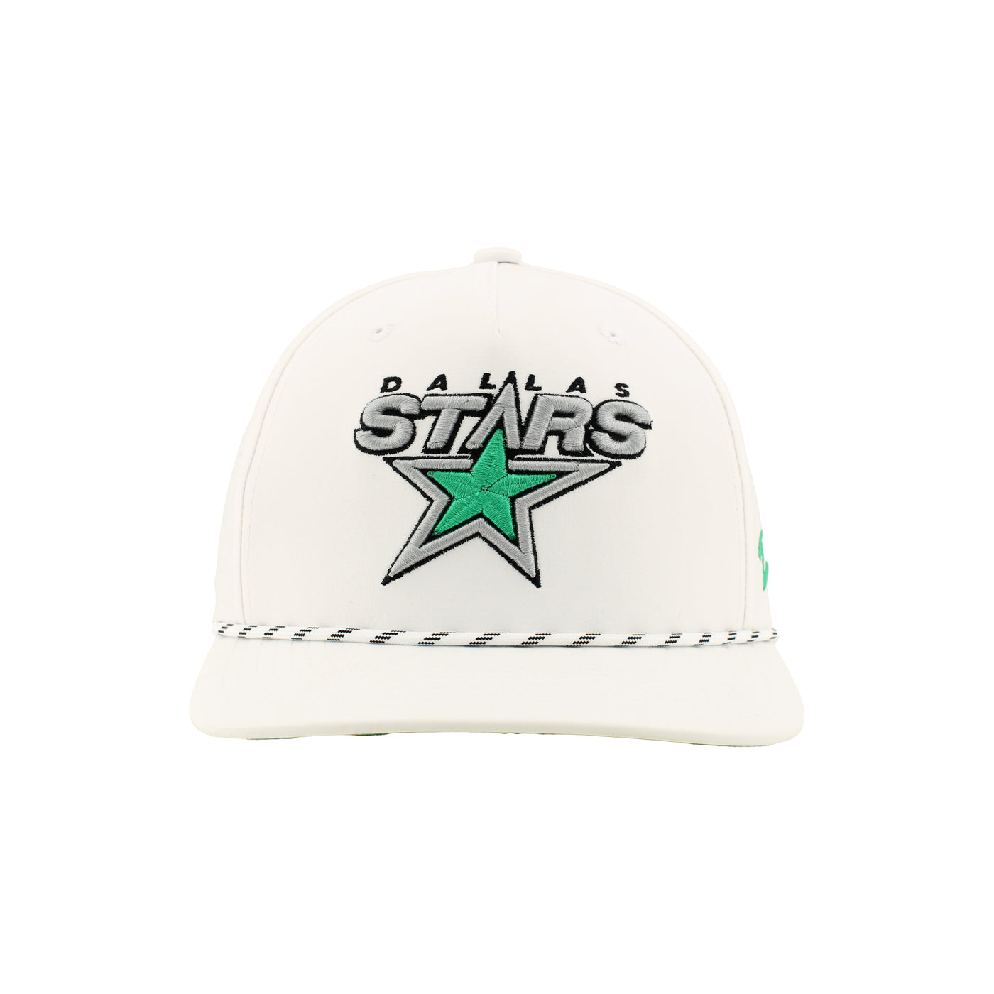 White cap with 'Dallas Stars' 3rd logo on a white background