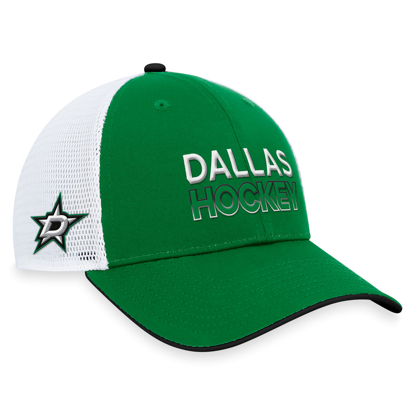DALLAS STARS FANATICS STRUCTURED TRUCKER CAP GREEN - RIGHT SIDE VIEW