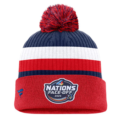 FANATICS 4 NATIONS USA CUFFED BEANIE W/POM - BACK VIEW