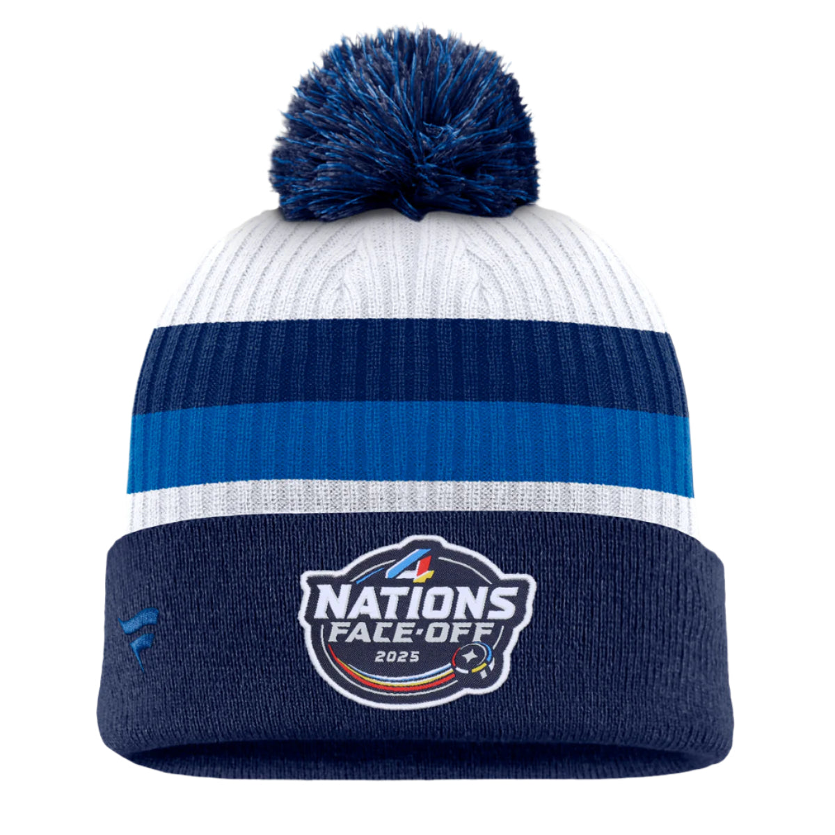 FANATICS 4 NATIONS FINLAND CUFFED BEANIE W/POM - BACK VIEW