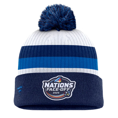 FANATICS 4 NATIONS FINLAND CUFFED BEANIE W/POM - BACK VIEW