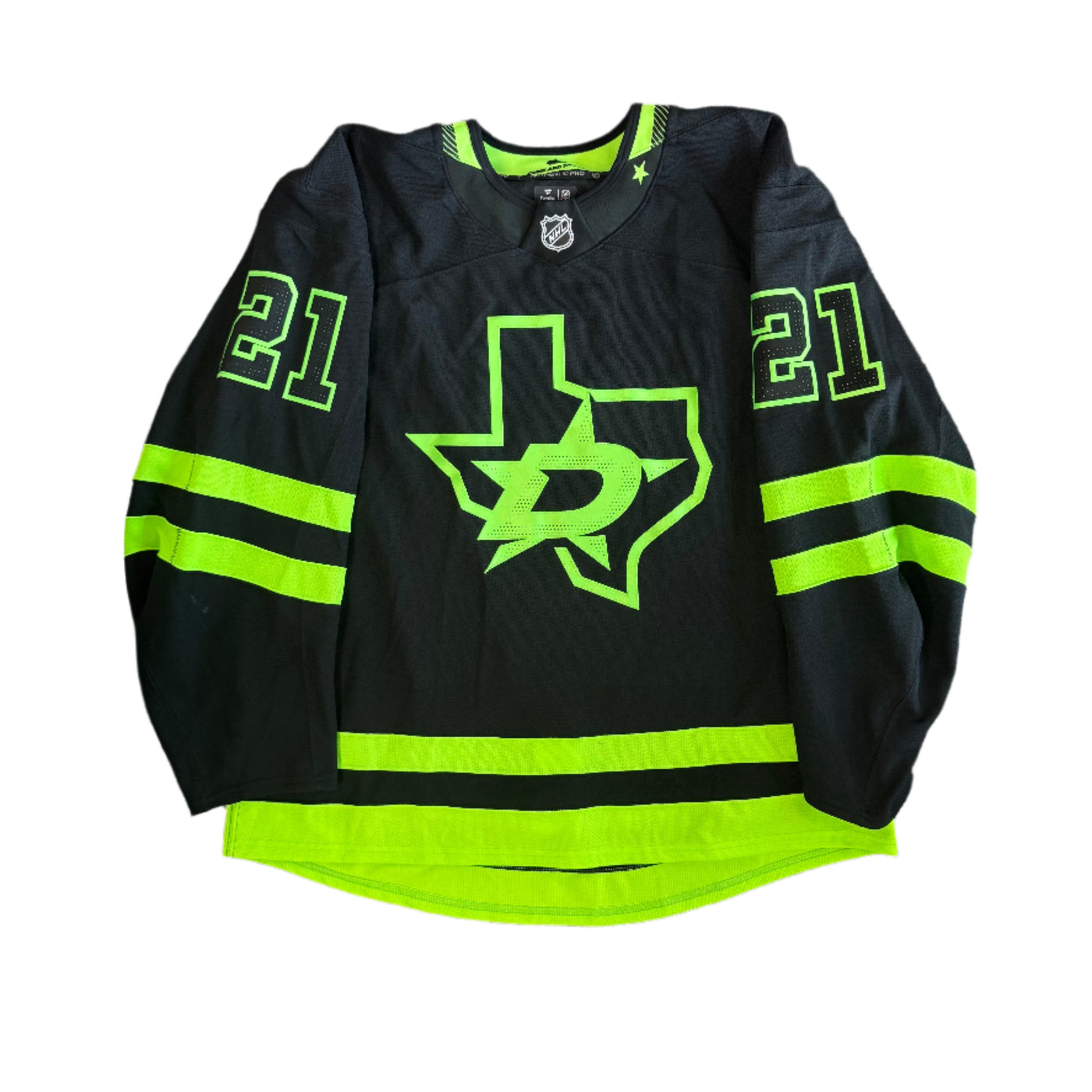 Photo of Dallas Stars #21 Jason Robertson Blackout Jersey -  Front View