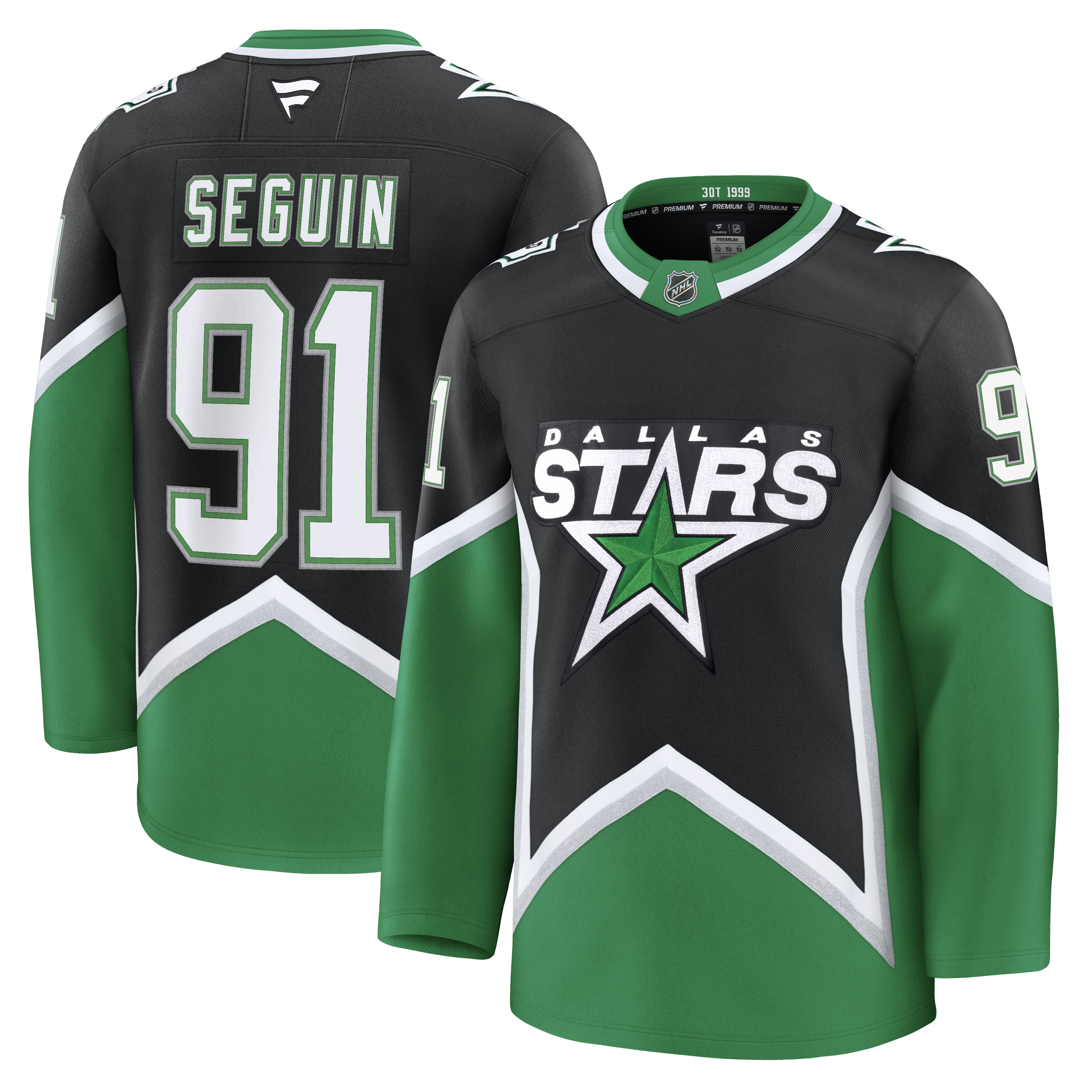 Hockey jersey with 'Seguin 91' on the back, Dallas Stars 3rd logo on the front