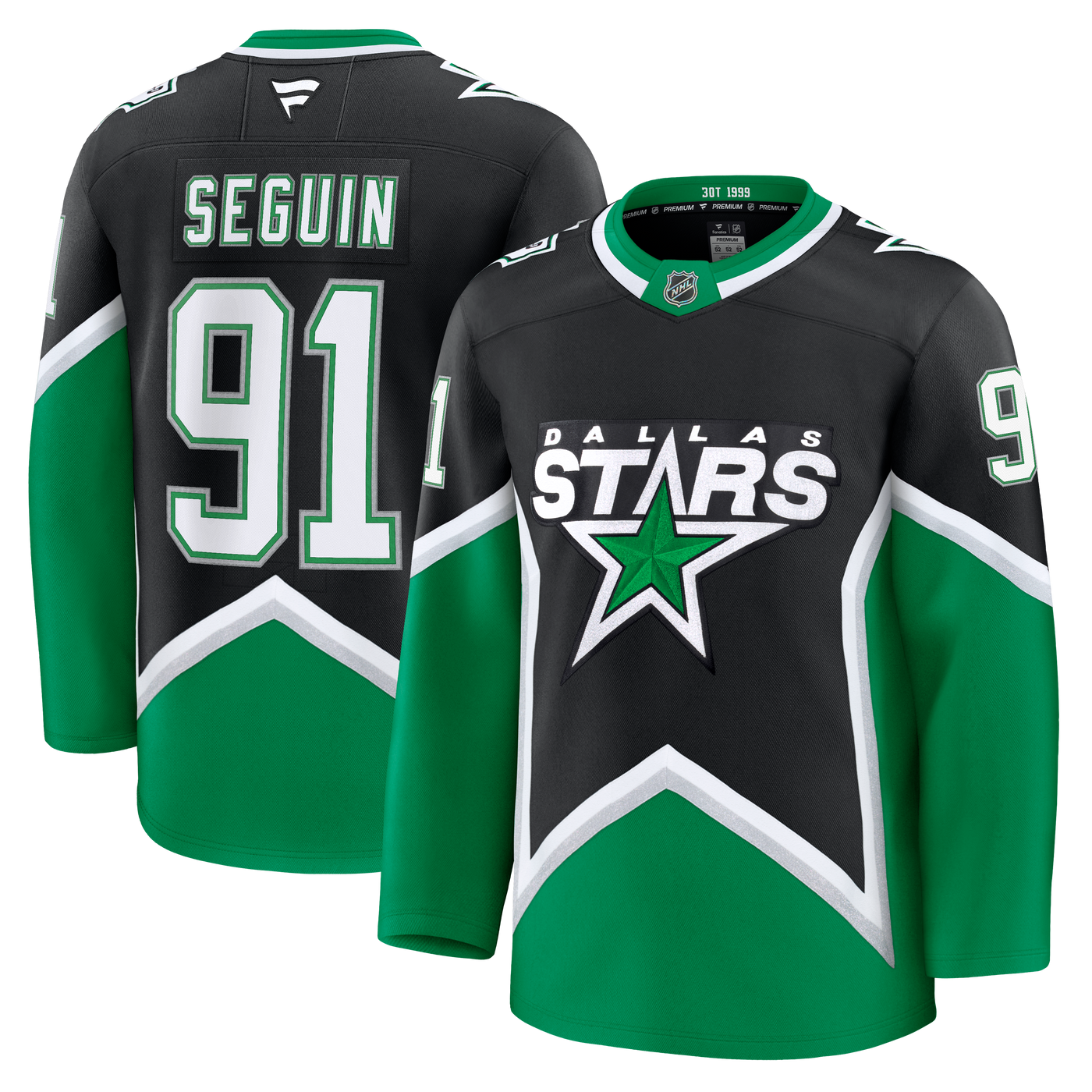 Hockey jersey with 'Seguin 91' on the back, Dallas Stars 3rd logo on the front