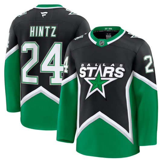 Hockey jersey with 'Dallas Stars' logo and player name 'HINTZ' 