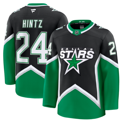 Hockey jersey with 'Dallas Stars' logo and player name 'HINTZ' 