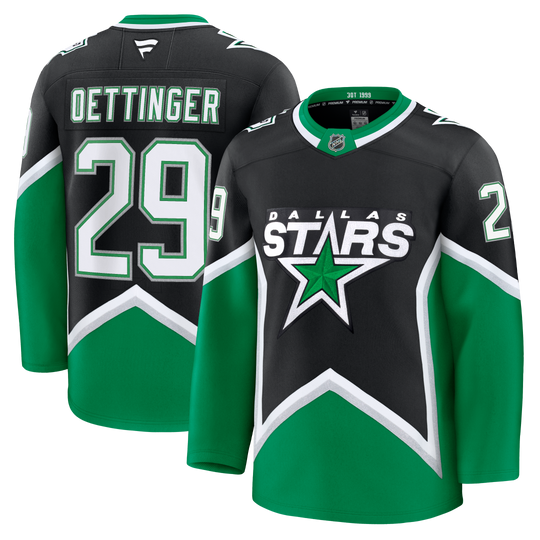 Hockey jersey with 'Dallas Stars' logo and player name 'Oettinger 29'