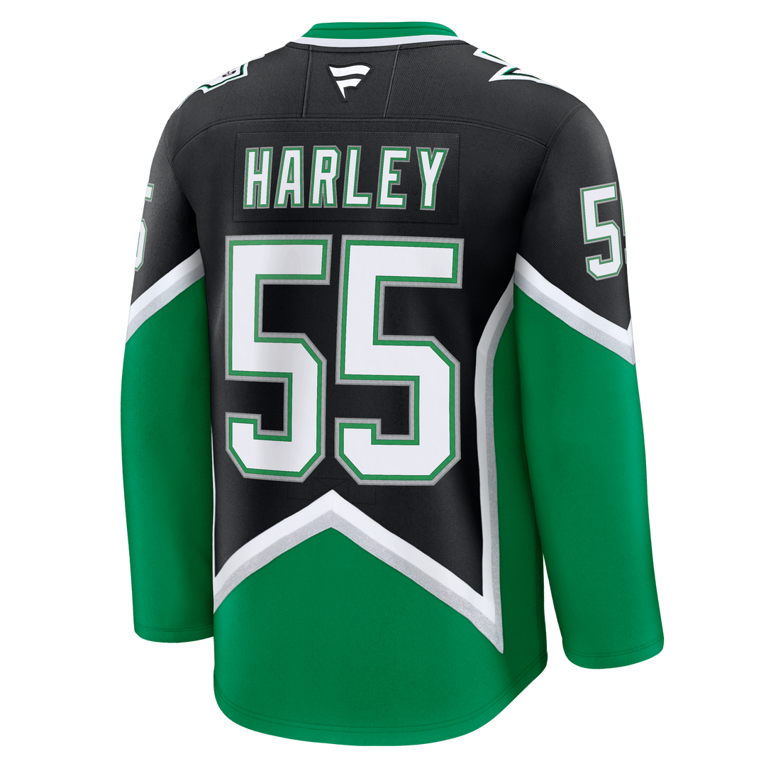Green and black hockey jersey with &