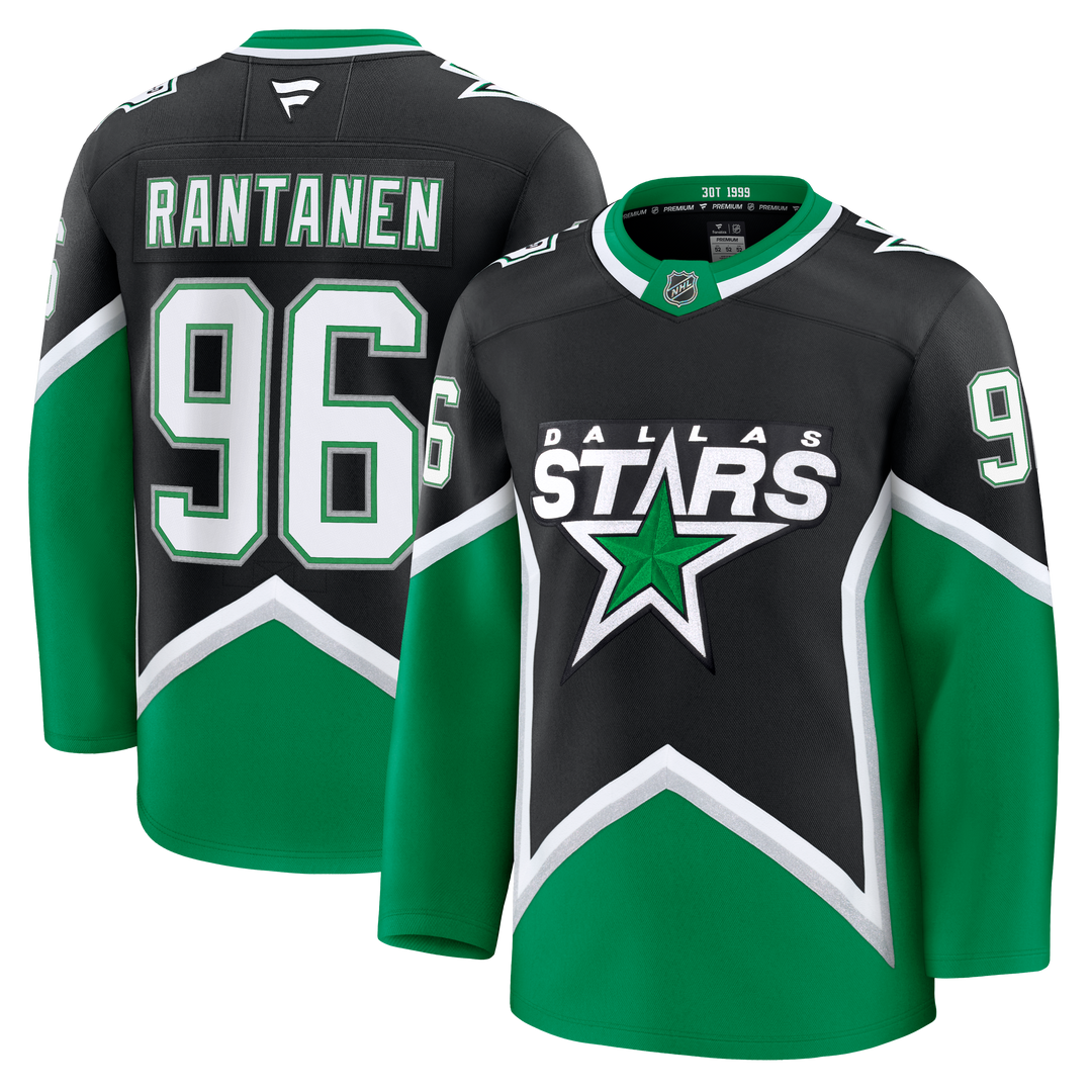 Hockey jersey with 'Dallas Stars' logo and player name 'Rantanen' 