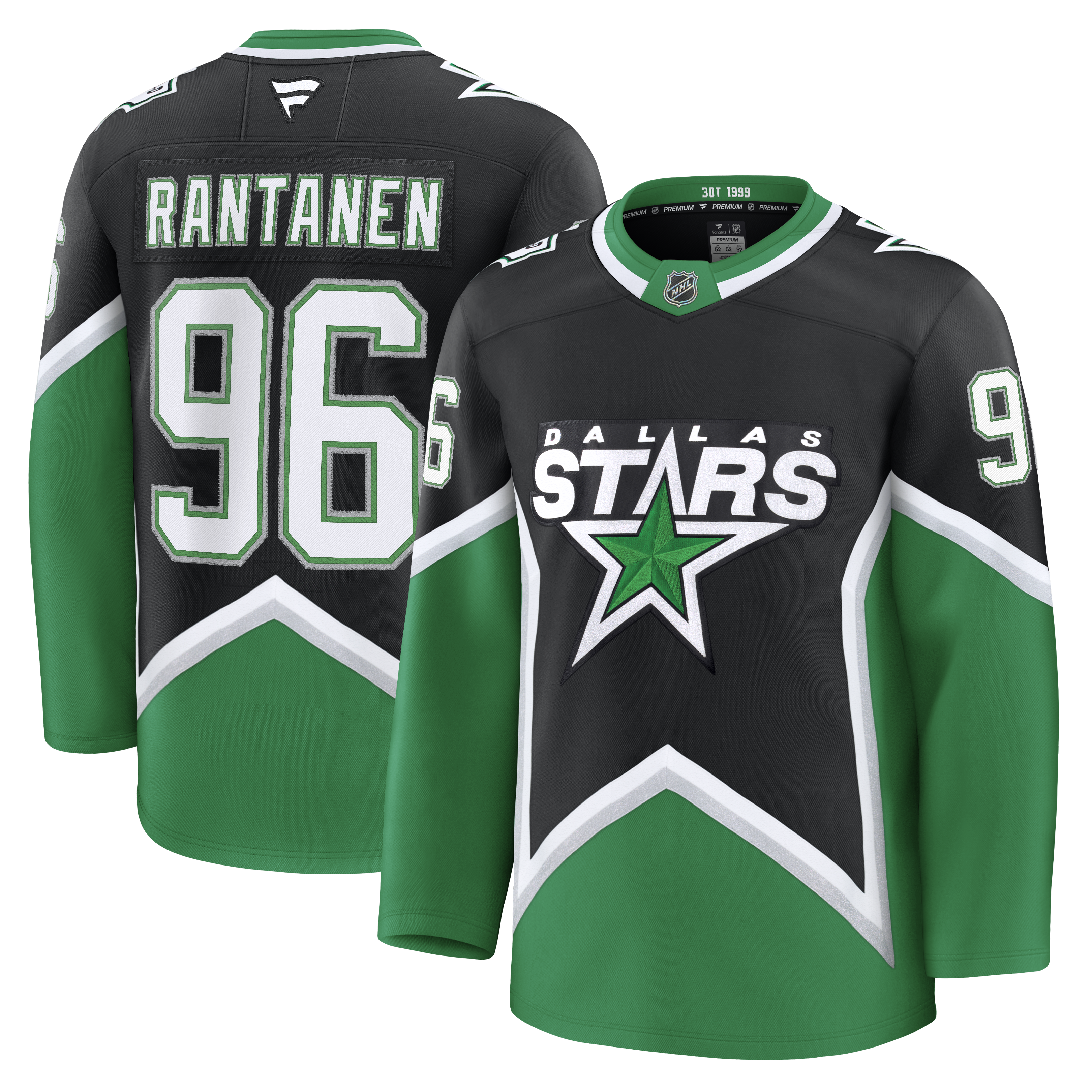 Hockey jersey with 'Dallas Stars' logo and player name 'Rantanen' 
