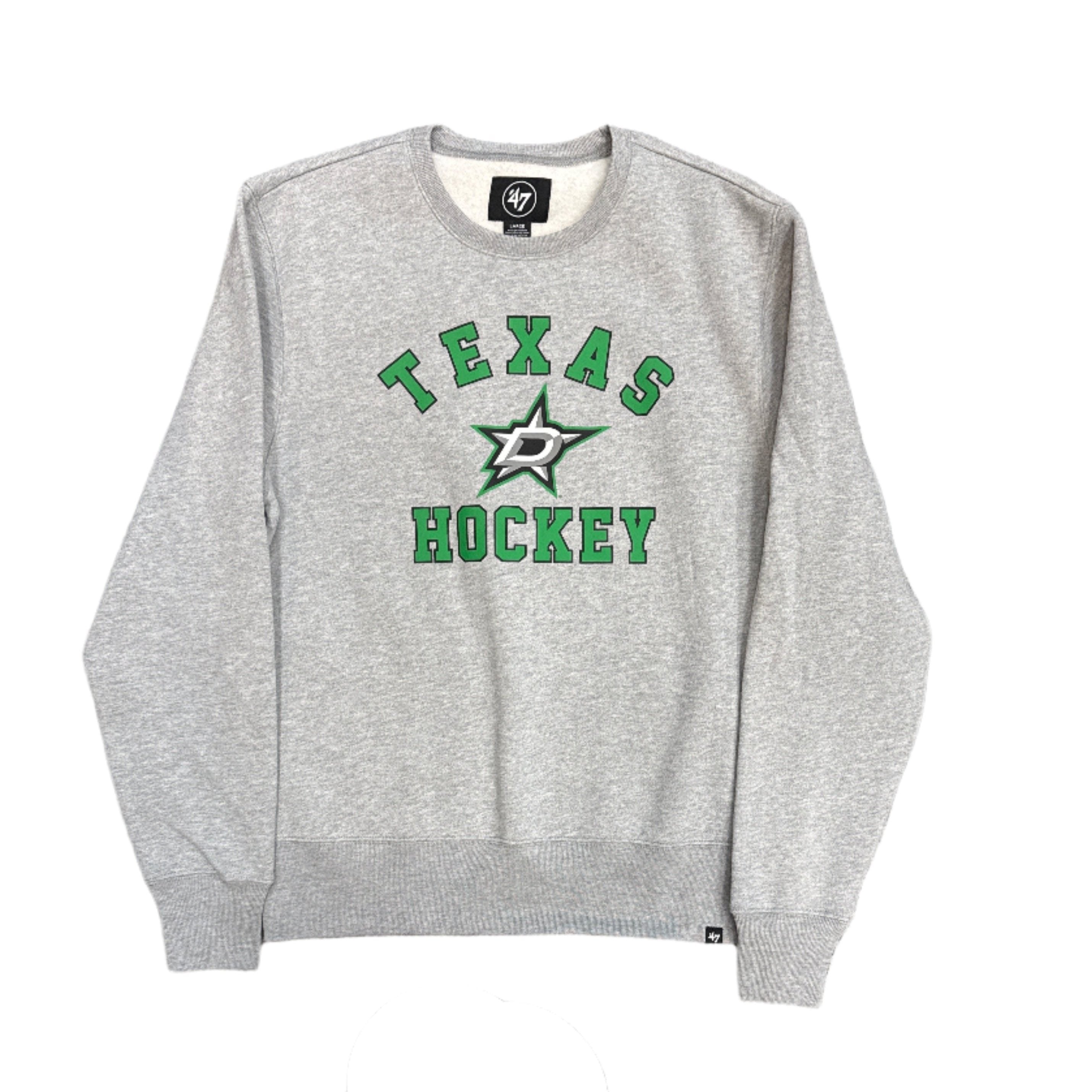 DALLAS STARS 47 BRAND VARSITY ARCH HEADLINE CREW – Hangar Hockey