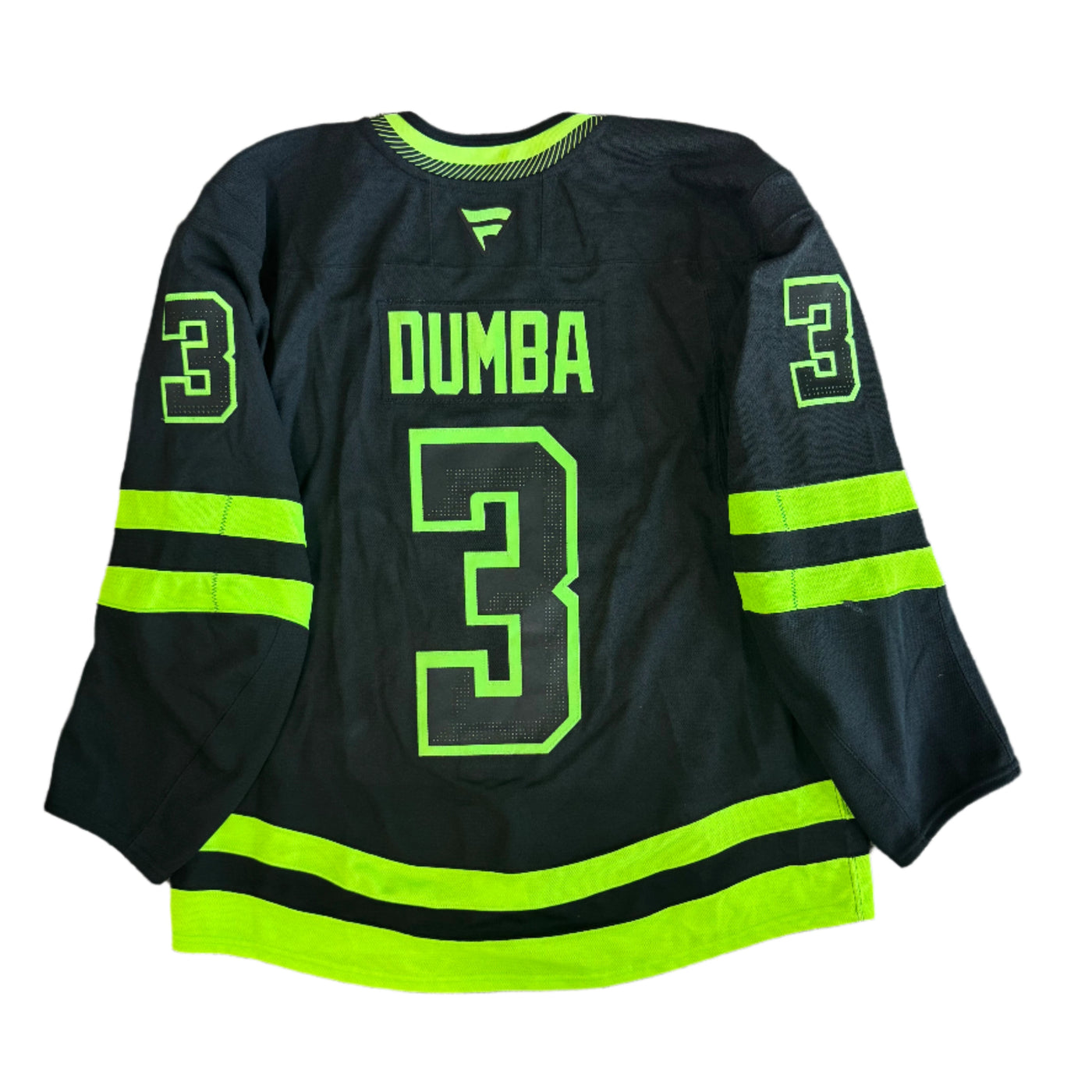 Photo of Dallas Stars #3 Mathew Dumba Blackout Jersey - Back View 