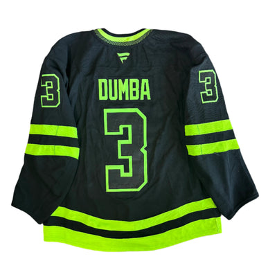 Photo of Dallas Stars #3 Mathew Dumba Blackout Jersey - Back View 