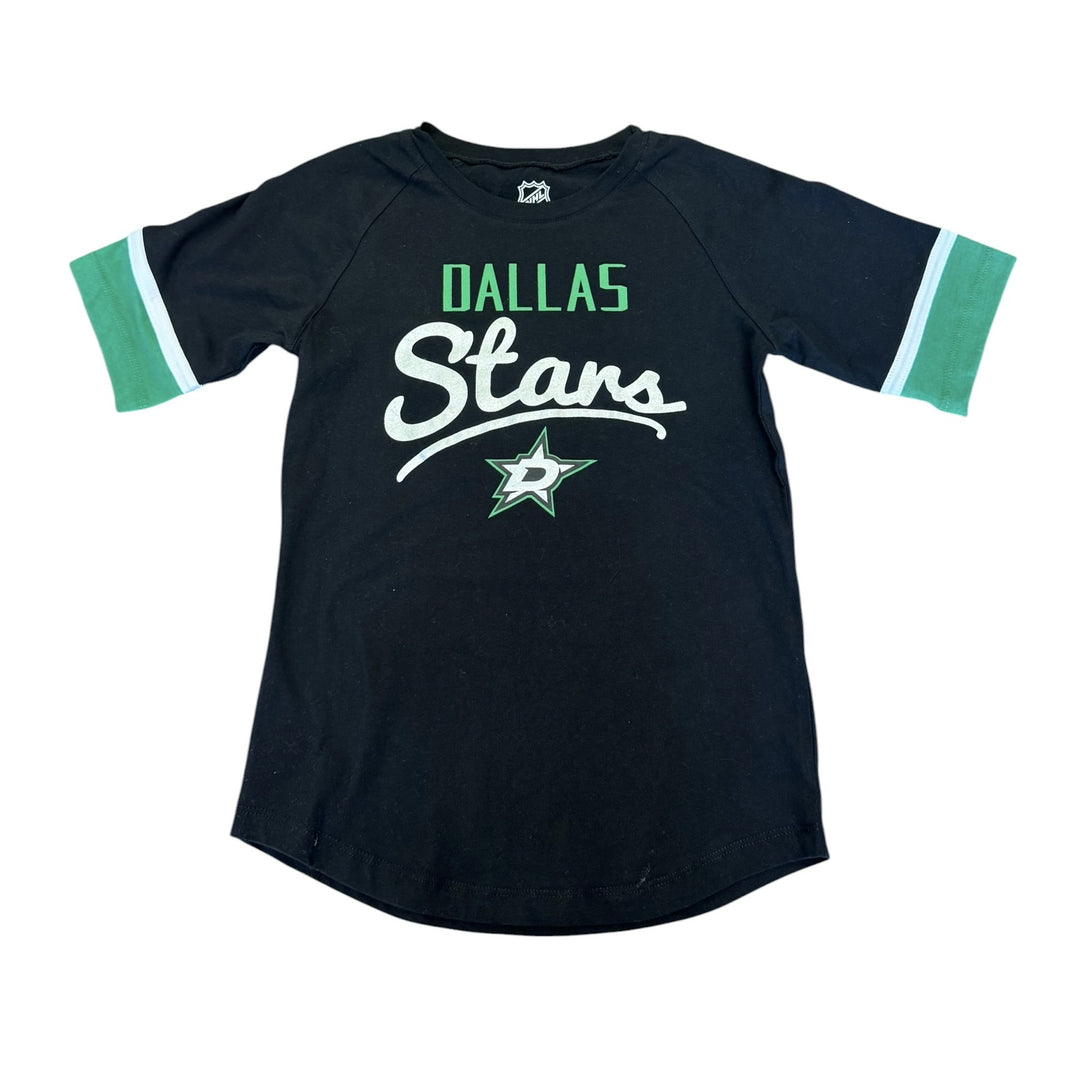 DALLAS STARS GIRLS OUTERSTUFF CONQUERESS SHORT SLEEVE T - FRONT VIEW