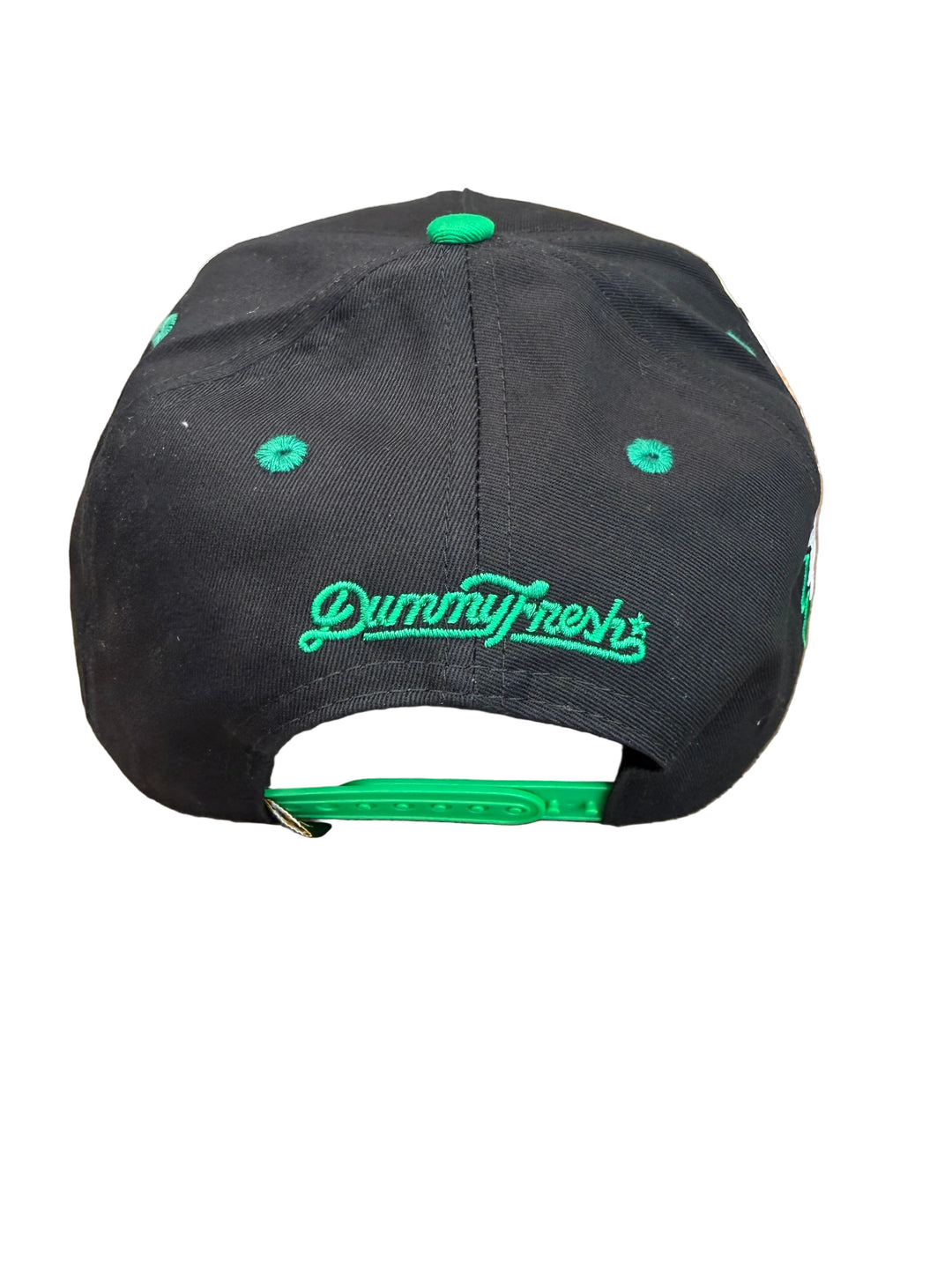 Black cap with green text