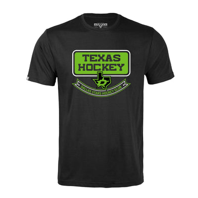 DALLAS STARS LEVELWEAR ROOPE HINTZ TX HOCKEY CLUB BLACKOUT TEE - FRONT VIEW