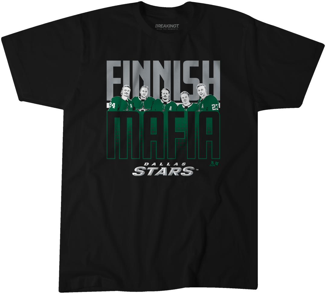 DALLAS STARS BREAKING T FINNISH MAFIA TEE - FRONT VIEW