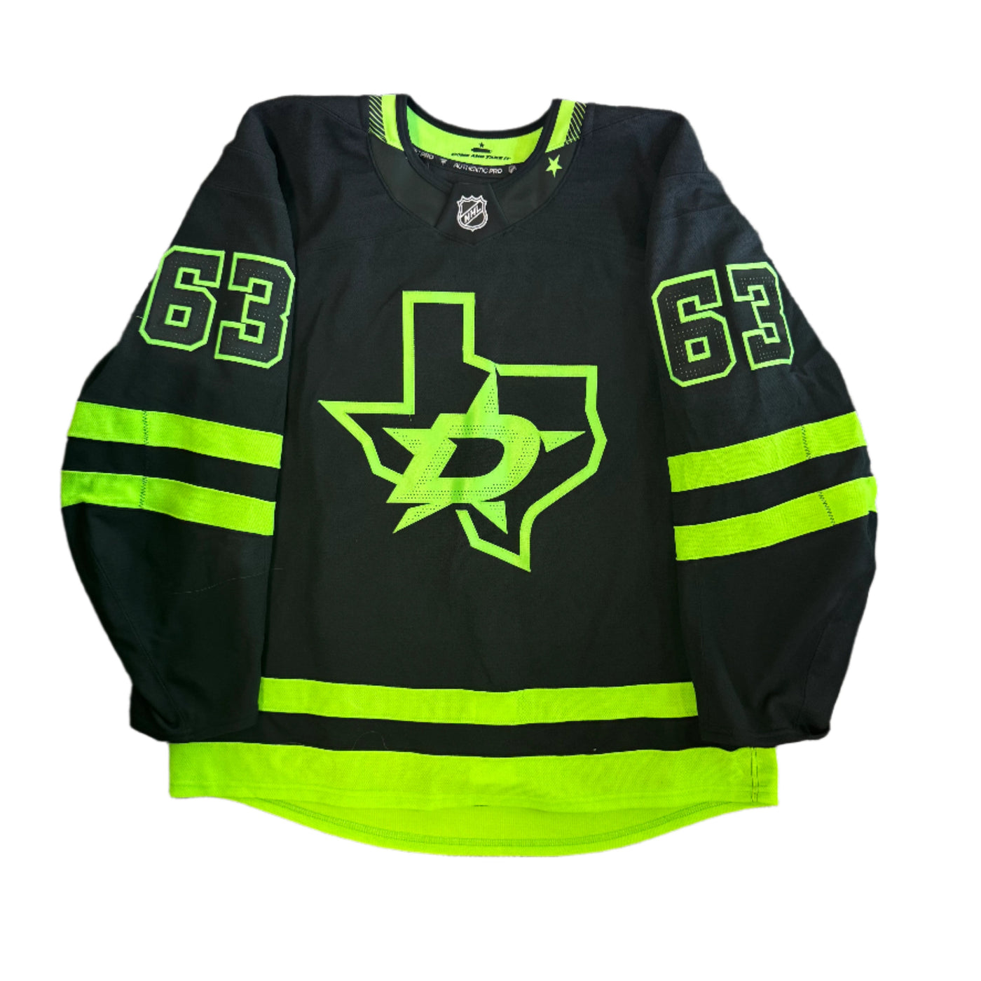 Photo of Dallas Stars #63 Evgenii Dadonov Blackout Jersey - Front View 