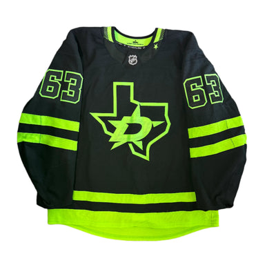 Photo of Dallas Stars #63 Evgenii Dadonov Blackout Jersey - Front View 