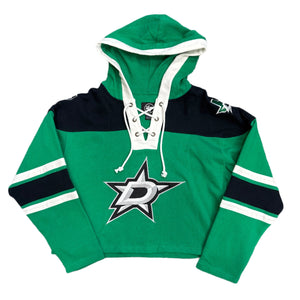 Photo of Dallas Stars 47 Brand Cropped Lacer Hoody - Front View