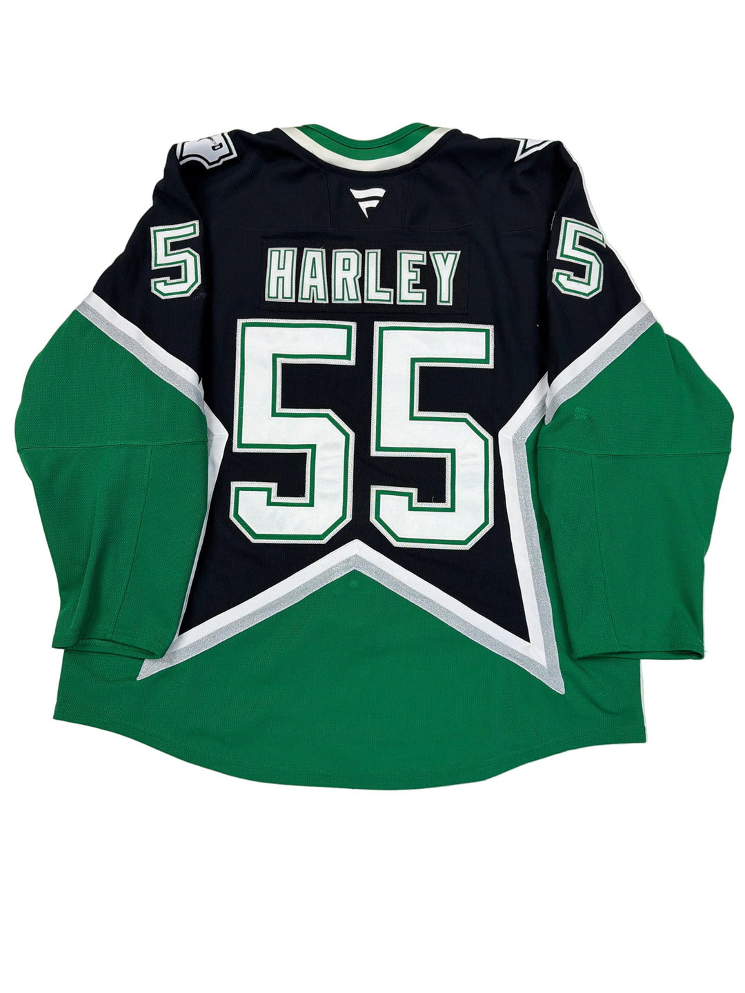Green and black sports jersey with number 52 on a white surface