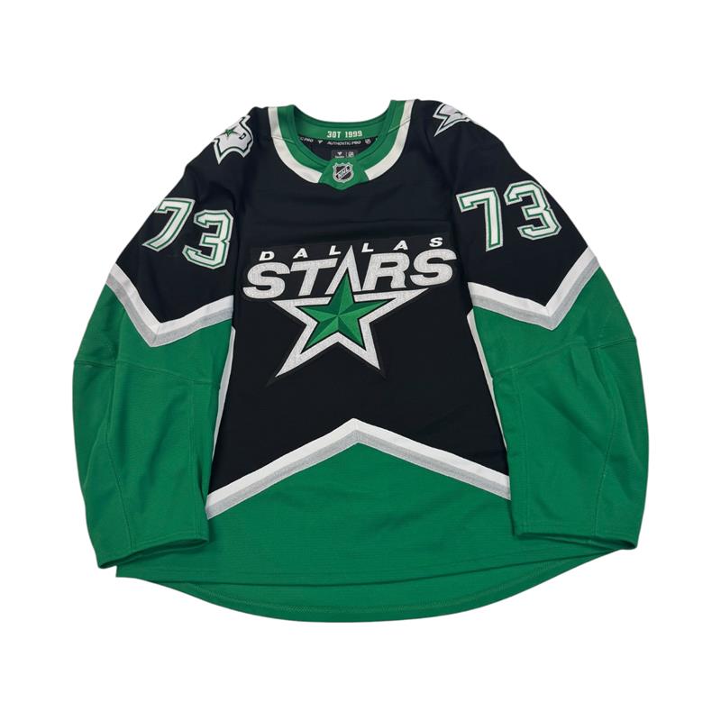 ADAM ERNE PLAYOFF GAME WORN '99 ALTERNATE JERSEY FRONT VIEW #73 ON SLEEVES