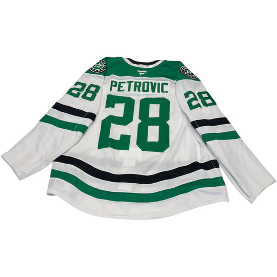 Game Worn Dallas Stars away jersey with number 28 and name &