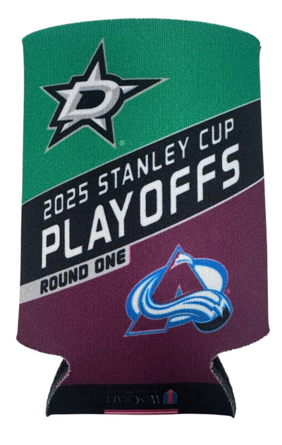DALLAS STARS WINCRAFT 2025 PLAYOFFS ROUND 1 MATCH-UP CAN COOLER - BACKSIDE VIEW 