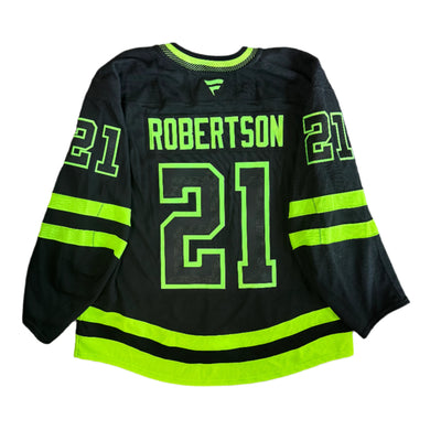 Photo of Dallas Stars #21 Jason Robertson Blackout Jersey - Back View 