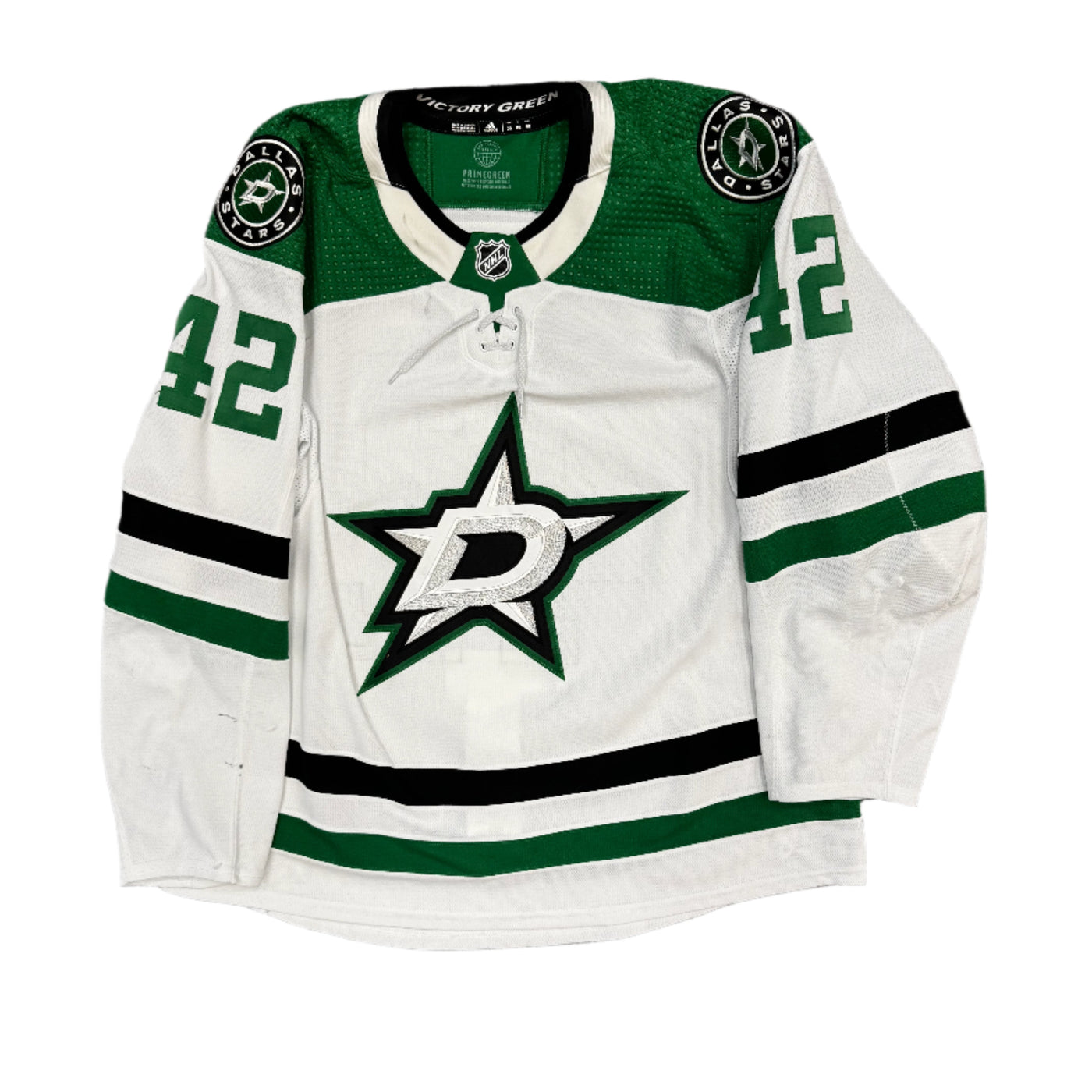 Photo of Dallas Stars Game Worn #42 Olofsson Away Jersey - Front View