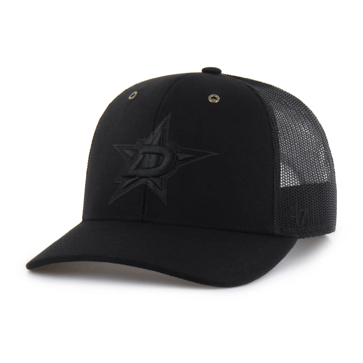 DALLAS STARS 47' CARHARTT BLACK TRUCKER CAP - FRONT VIEW