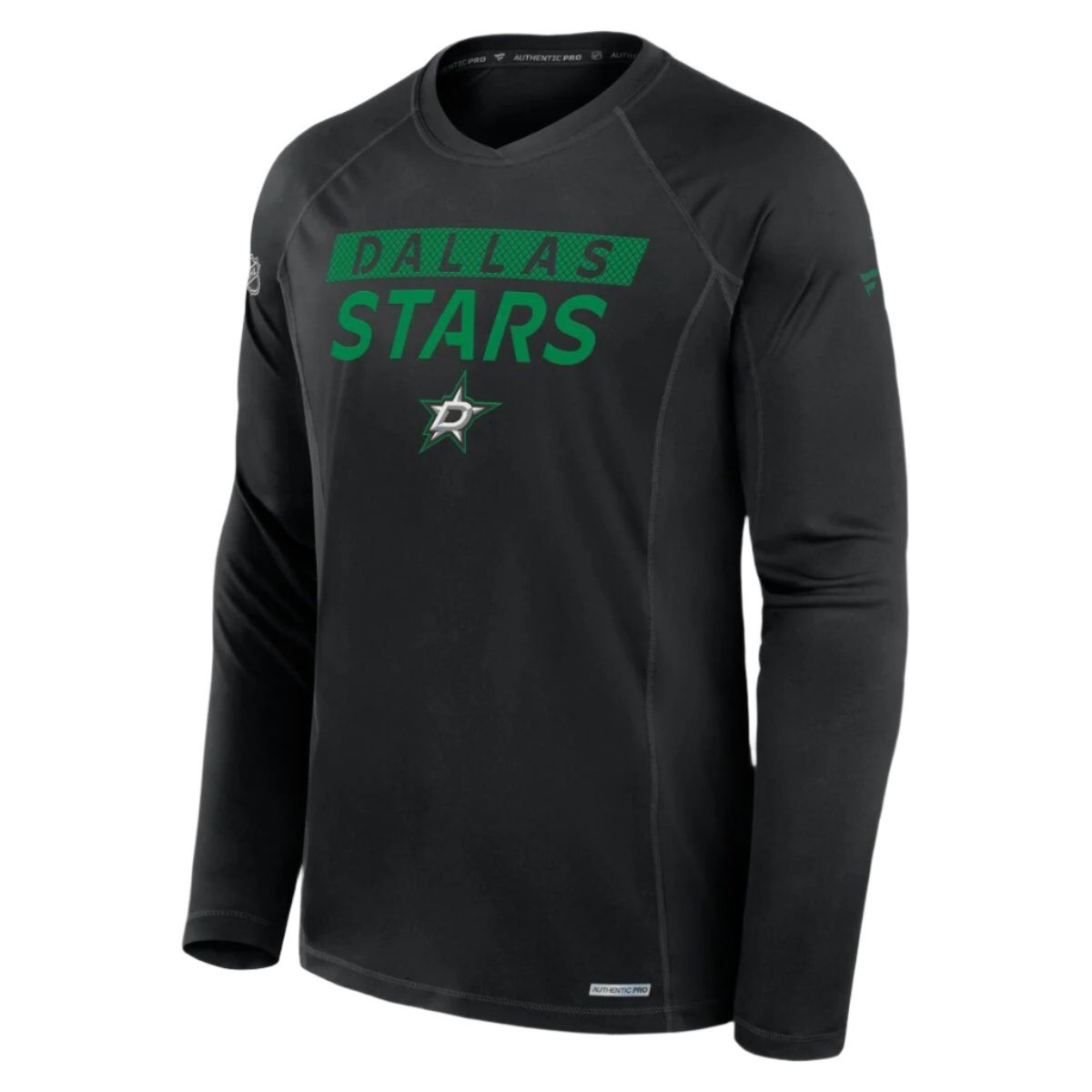 Photo of Dallas Stars Fanatics Black Lightweight Dri Fit Long sleeve - Front view