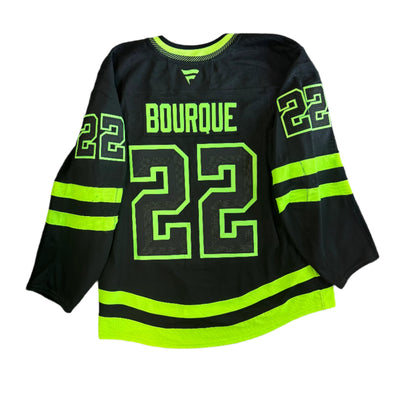 Photo of Dallas Stars #22 Mavrik Bourque Blackout Jersey - Back View 