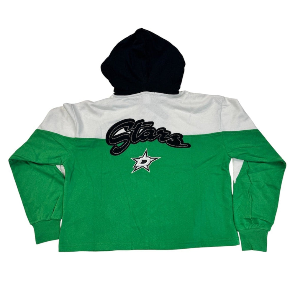 DALLAS STARS WEAR BY ERIN ANDREWS COLOR BLOCK FULL ZIP HOODIE - BACK VIEW