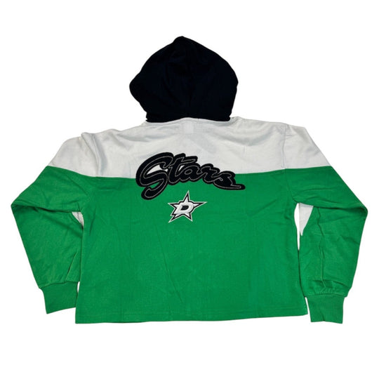DALLAS STARS WEAR BY ERIN ANDREWS COLOR BLOCK FULL ZIP HOODIE - BACK VIEW
