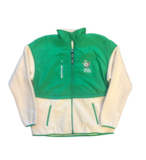 DALLAS STARS WEAR BY ERIN ANDREWS COLOR BLOCK FLEECE - FRONT VIEW