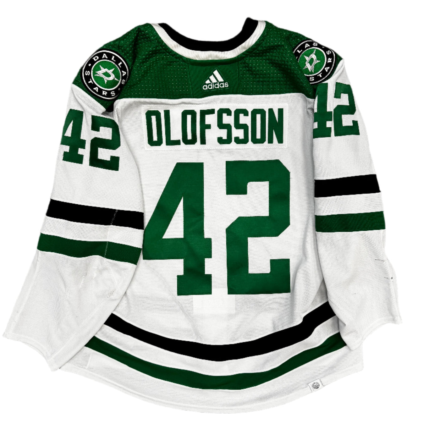 Photo of Dallas Stars Game Worn #42 Olofsson Away Jersey - Back View