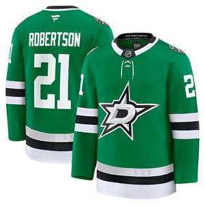 DALLAS STARS FANATICS PREMIUM JASON ROBERTSON HOME JERSEY - FRONT & BACK VIEW