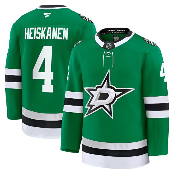 DALLAS STARS FANATICS PREMIUM MIRO HEISKANEN HOME JERSEY- FRONT & BACK VIEW