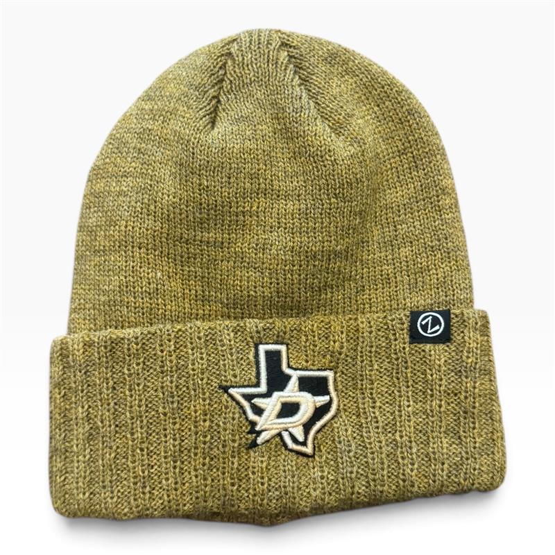 GOLD BEANIE WITH TX DALLAS STARS LOGO