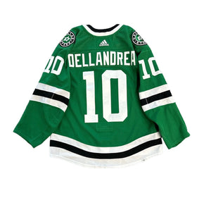 PHOTO OF BACK OF DELLANDREA GAME USED HOME JERSEY