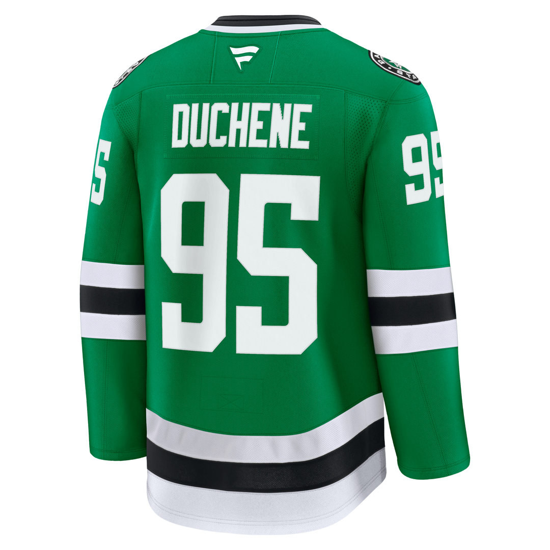 The back of a green Dallas Stars hockey jersey featuring the name &