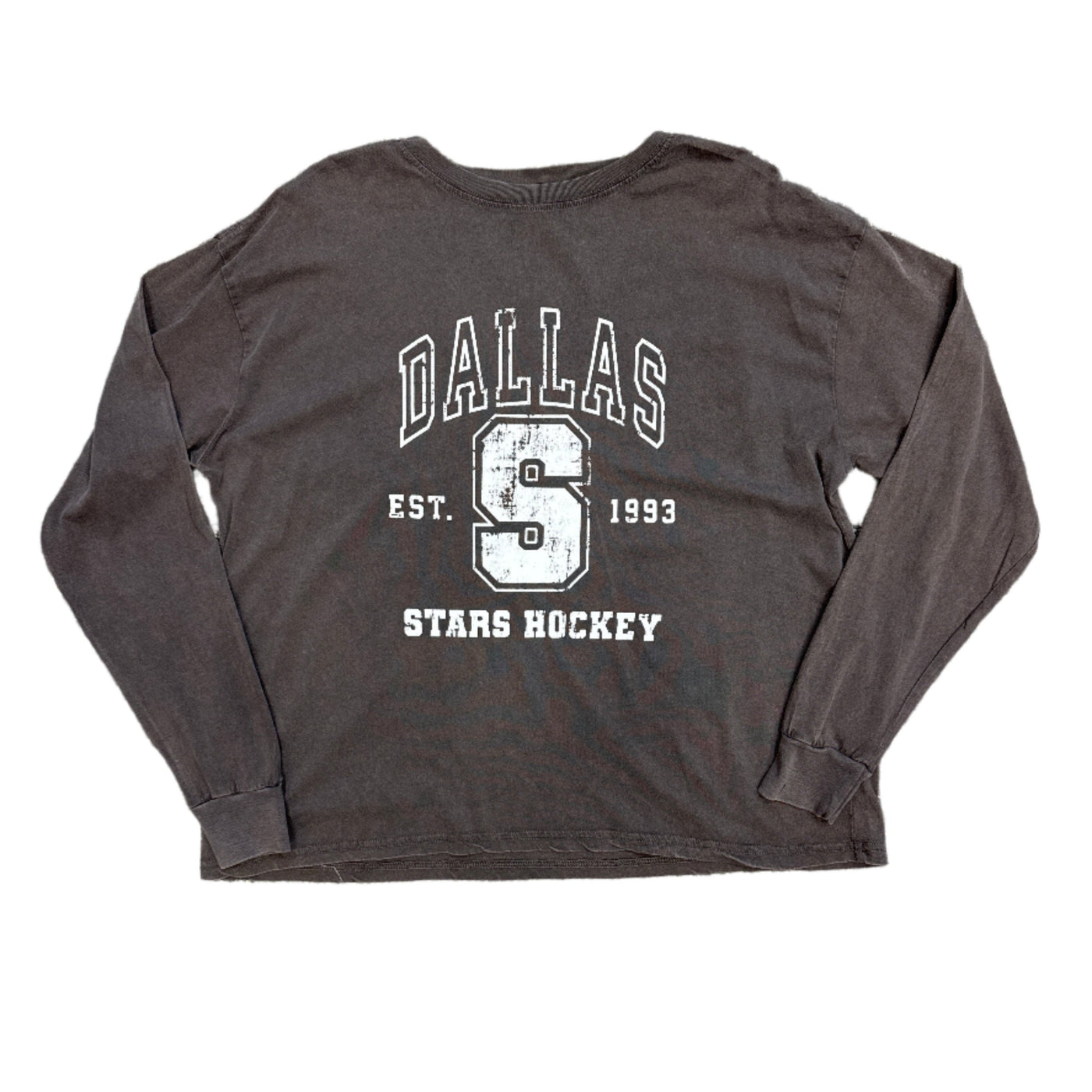 PHOTO OF DALLAS STARS LINE CHANGE WOMENS ESTABLISHED LONG SLEEVE TEE - FRONT VIEW