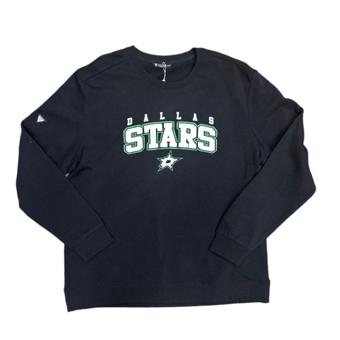 Photo of Dallas Stars Levelwear Zane Crew Neck Pullover in Black - Front View